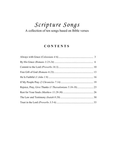 Scripture Songs (a Collection Of 10 Bible Songs)